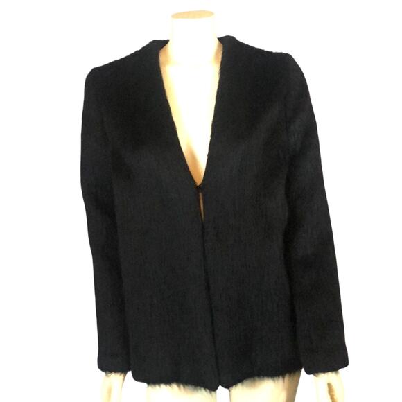RESERSIBLE BLACK HOBO FAUX FUR COAT size medium - Picture 13 of 13